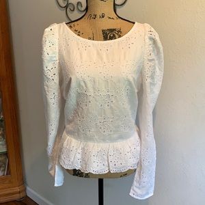 NWT express eyelet top